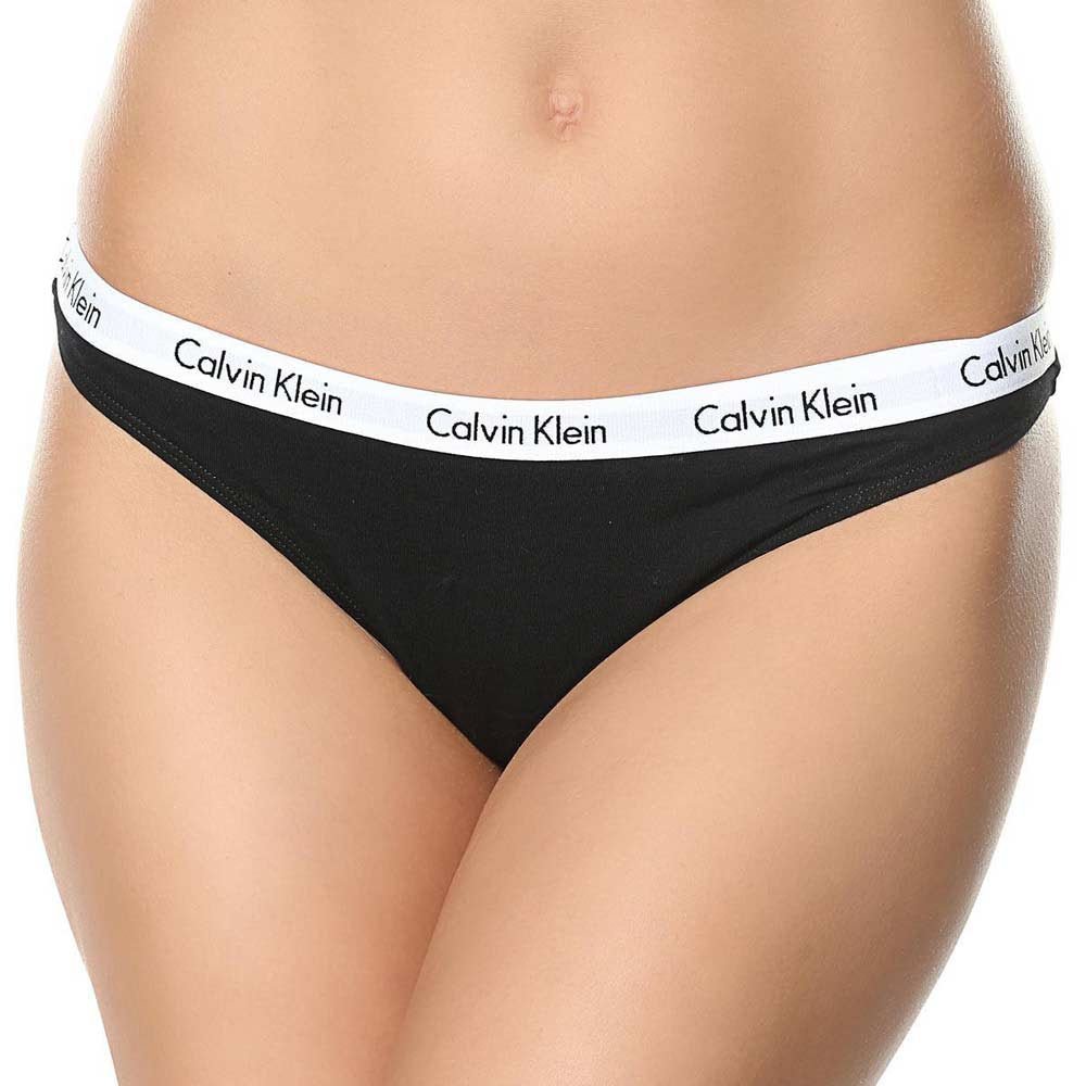 Calvin Klein - Carousel 3 - Pack Thong, Black/White/Black - Boxers - and - Briefs.net