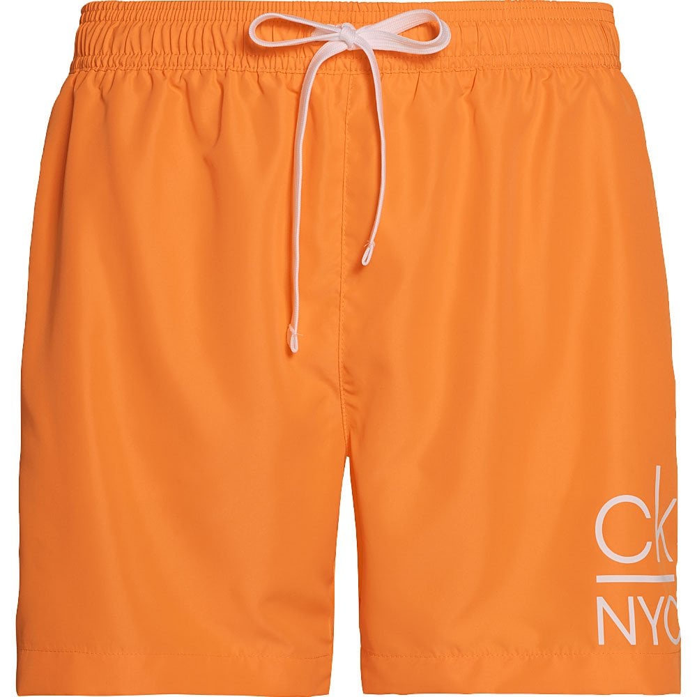 Short de bain moyen à cordon de serrage CK NYC, Orange Pop