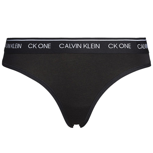 CK One Tanga aus Baumwoll-Modal-Mischung, Schwarz