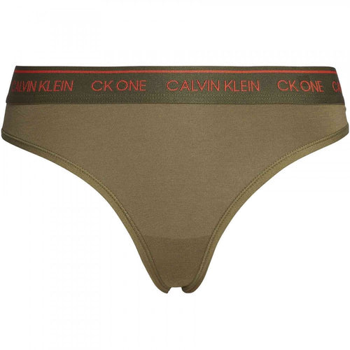 CK One Cotton Modal Blend Thong, Muted Pine