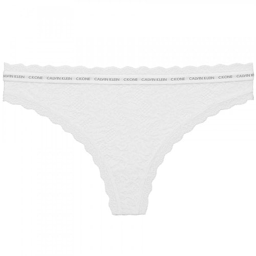 CK One Spitzen-Tanga, Weiß