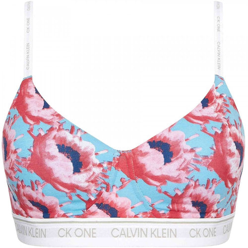 CK One Lift Bralette, Prosper Floral Print/Pink Smoothie