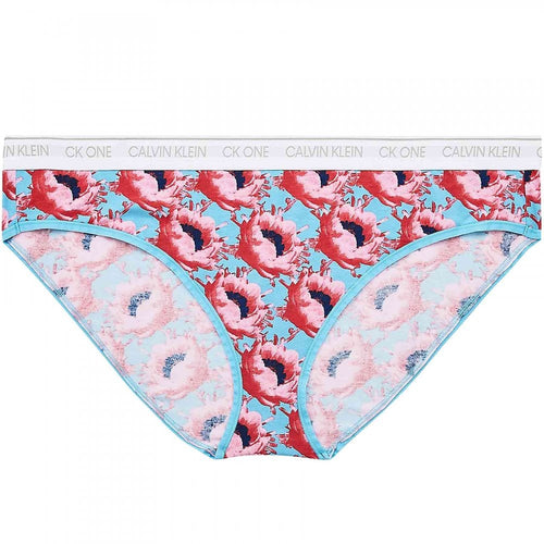 CK One Bikinihose in Übergröße, Prosper-Blumendruck/Pink Smoothie