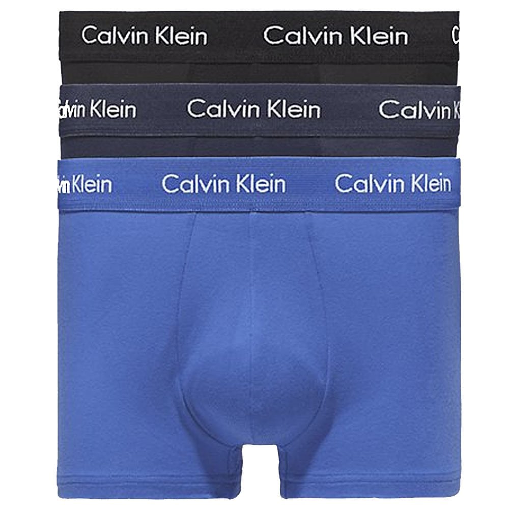Calvin Klein 3 Pack Low Rise Trunk Black/Blue Shadow/Cobalt Water
