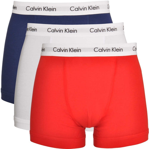 3-Pack Boxer Trunks, Blue/Red/White