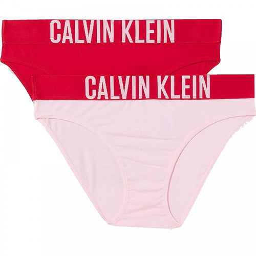 Girls 2 Pack Intense Power Bikini Brief, Romantic Pink/Flushed Red