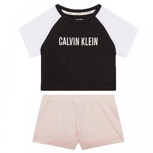 Mädchen Intense Power Pyjama Set, Pretty Peach/W/Pvhblack