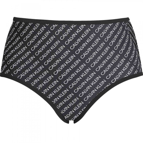 Schwimmbikini mit hoher Taille, diagonales Core-Logo