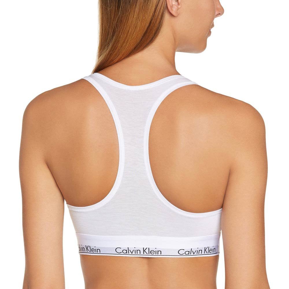 Calvin Klein - Modern Cotton Bralette, White - Boxers - and - Briefs.net