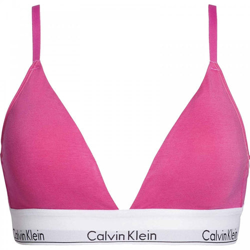 Modern Cotton Lift Triangle Bra, Bright Magenta