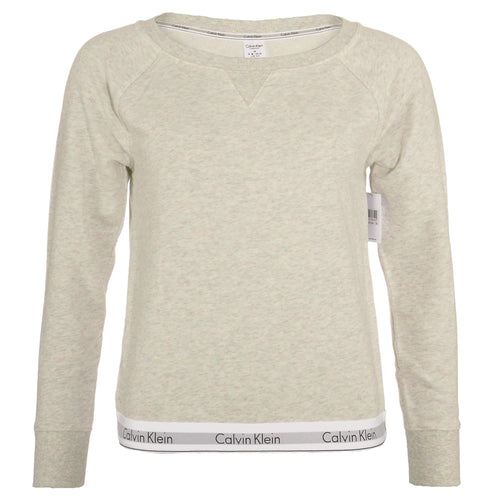 Modernes Baumwoll-Sweatshirt, Snow Heather – Neon Noppen