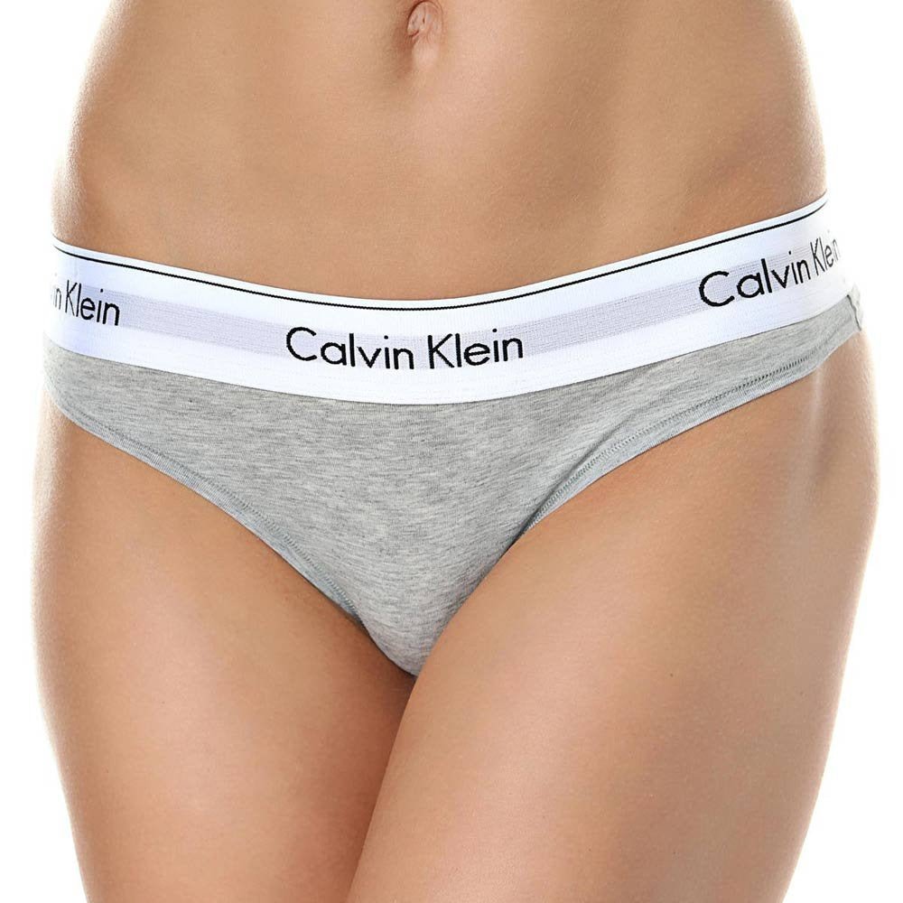 Calvin Klein - Modern Cotton Thong, Grey - Boxers - and - Briefs.net