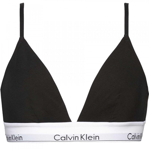 Modern Cotton Triangle Bra, Black