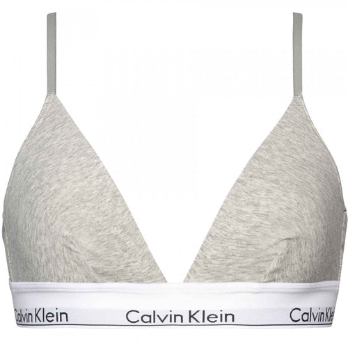 Modern Cotton Triangle Bra, Heather Grey