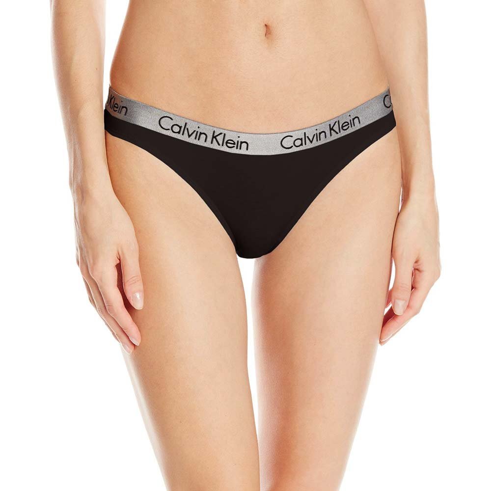 Calvin Klein - Radiant Thong, Black - Boxers - and - Briefs.net