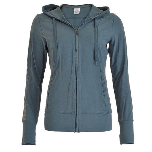 Nahtloser Kapuzenpullover mit Logo, Blue Steel