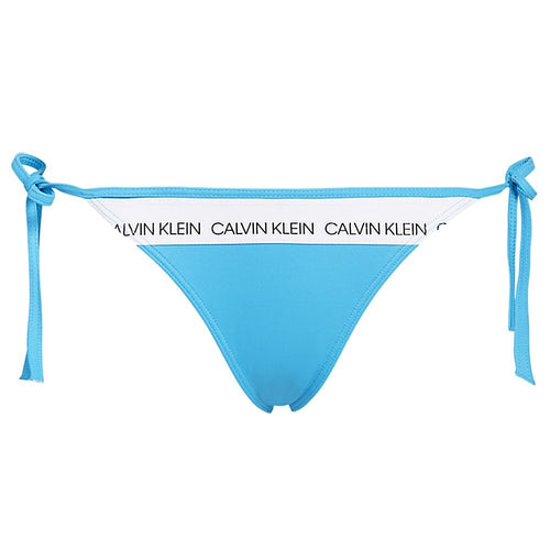 Bademode CK LOGO Side Tie Bottom, Maledivenblau