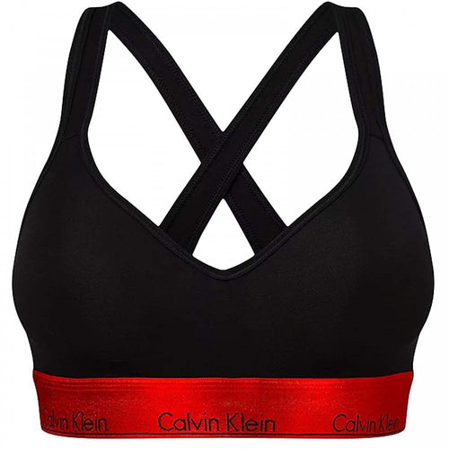 Modernes Cotton Lift Bralette, Schwarz/Rot Gala
