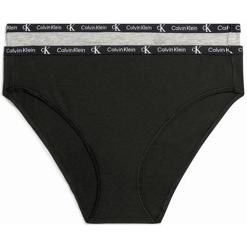 2-Pack CK 1996 Bikini Briefs, Black/Grey