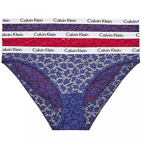Carousel 3-Pack Lace Bikini Briefs, Liberty Purple/Rebellious/Soft Grape