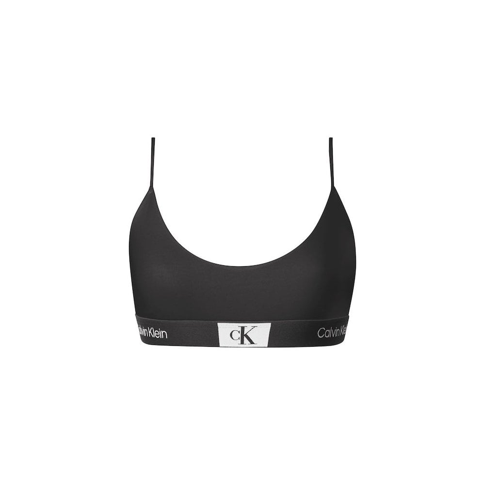 CK 1996 Unlined String Bralette, Black