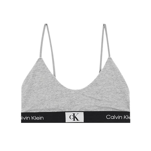 CK 1996 Unlined String Bralette, Grey Heather