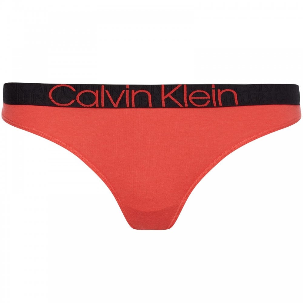 Calvin Klein - CK Reconsidered Comfort Thong, Punch Pink - Boxers - and - Briefs.net