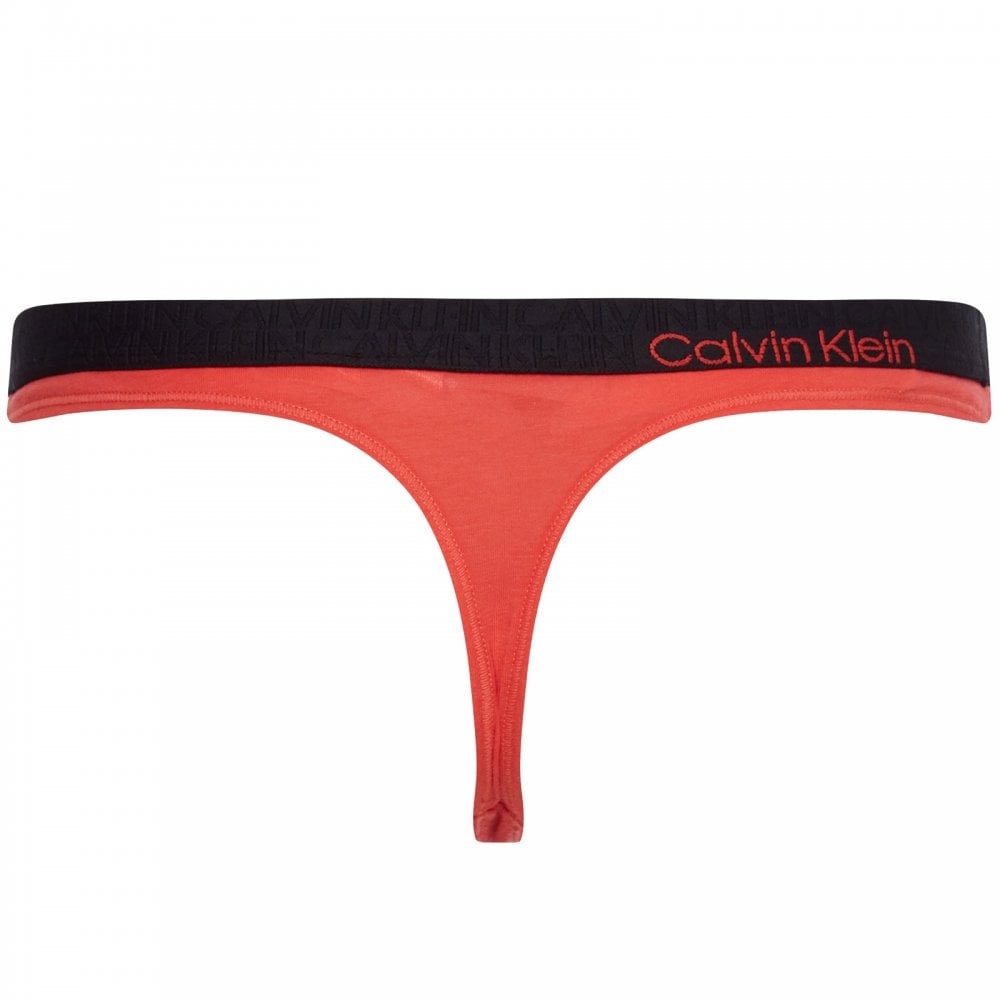 Calvin Klein - CK Reconsidered Comfort Thong, Punch Pink - Boxers - and - Briefs.net