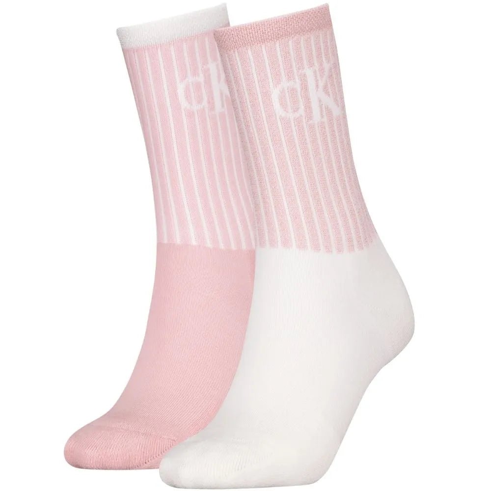 Calvin KleinSocks 2 - pack2 - Pack CK Logo Women's Sports Socks, Pink/WhiteBoxers & Briefs