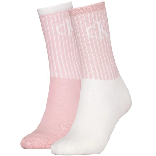 Calvin KleinSocks 2 - pack2 - Pack CK Logo Women's Sports Socks, Pink/WhiteBoxers & Briefs