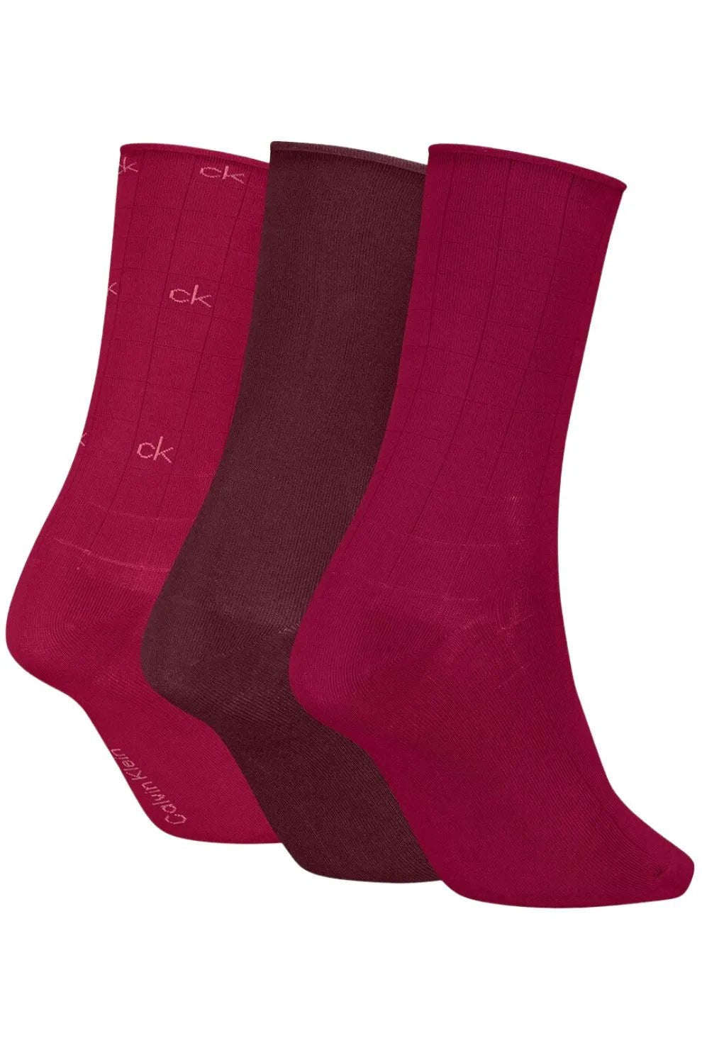Calvin KleinSocks 3 - pack3 - Pack Allover Logo Women's Socks Gift Tin, Berry RedBoxers & Briefs