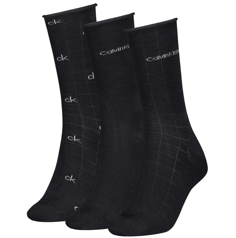 Calvin KleinSocks 3 - pack3 - Pack Allover Logo Women's Socks Gift Tin, BlackBoxers & Briefs