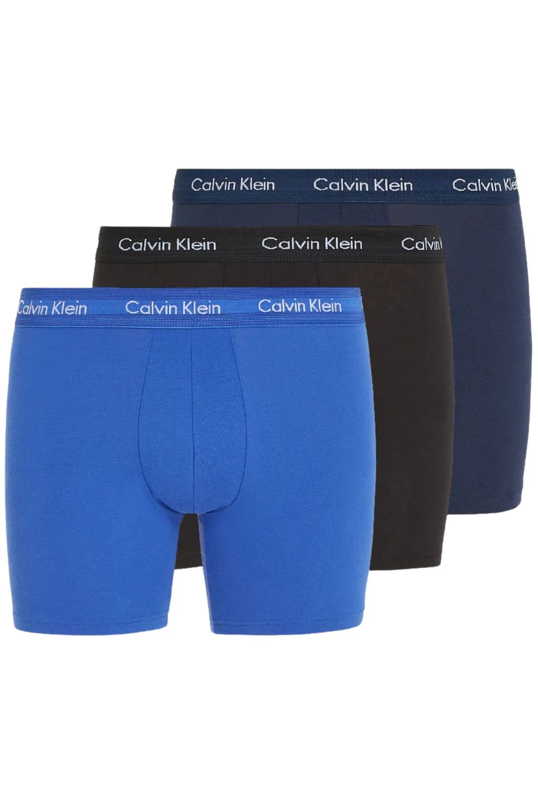 Calvin KleinTrunks 3 - pack3 - Pack Boxer Trunks, Black/Blue Shadow/Cobalt WaterBoxers - and - Briefs.net