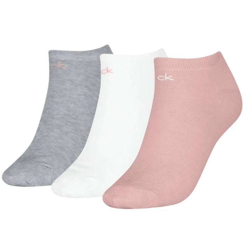 Calvin KleinSocks 3 - pack3 - Pack Classic Logo Women's Trainer Socks, Pink/White/GreyBoxers & Briefs