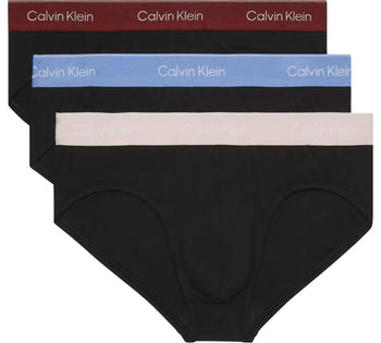 Calvin KleinBriefs 3 - pack3 - Pack Icon Cotton Stretch Hip Briefs, Black Bodies with Fall Berry, Frozen Fjords and Pale PinkBoxers & Briefs