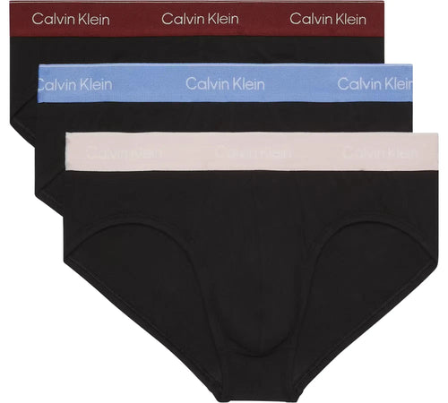 Calvin KleinBriefs 3 - pack3 - Pack Icon Cotton Stretch Hip Briefs, Black Bodies with Fall Berry, Frozen Fjords and Pale PinkBoxers & Briefs