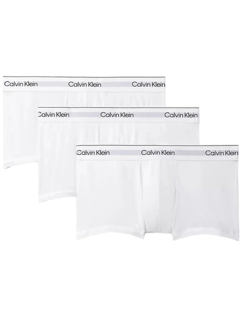 Calvin KleinTrunks 3 - pack3 - Pack Icon Cotton Stretch Low - Rise Boxer Trunks, All WhiteBoxers & Briefs
