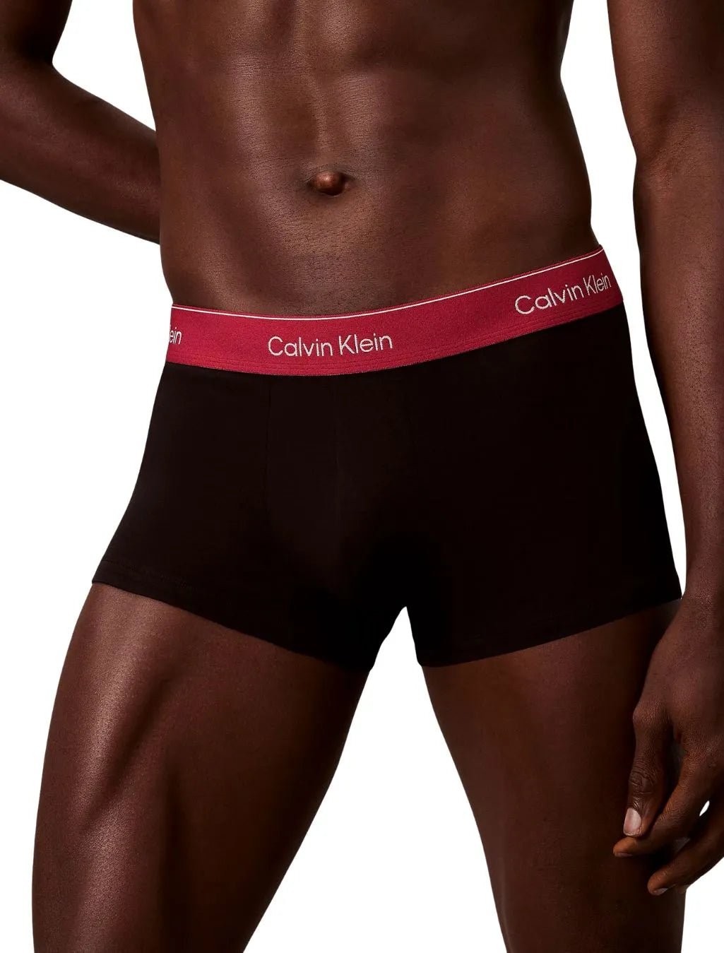 Calvin KleinTrunks 3 - pack3 - Pack Icon Cotton Stretch Low - Rise Boxer Trunks, Black with fall berry and frozenBoxers & Briefs