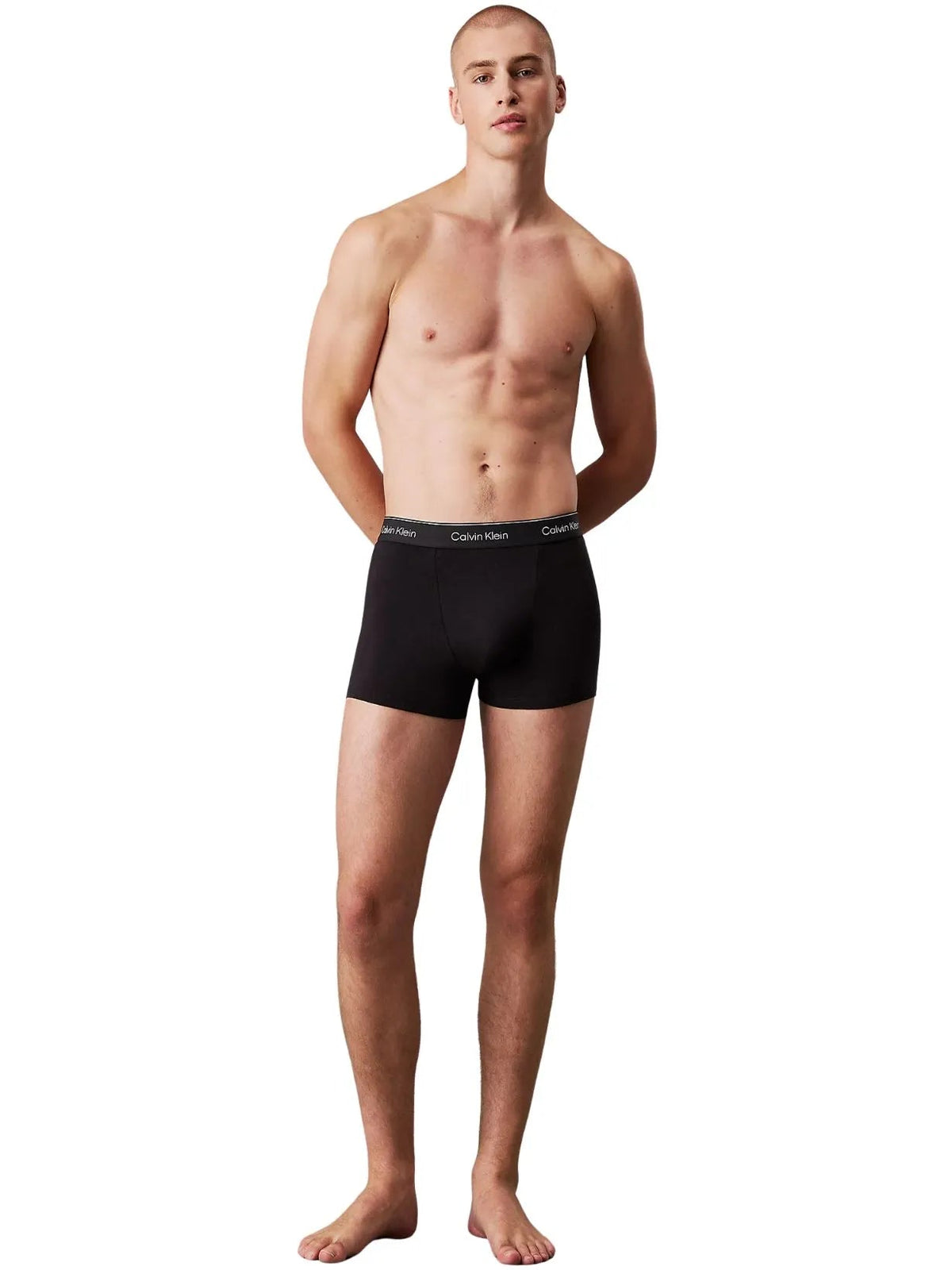 Calvin KleinTrunks 3 - pack3 - Pack Icon Cotton Stretch 'Relaxed Dart' Boxer Trunks, All BlackBoxers & Briefs