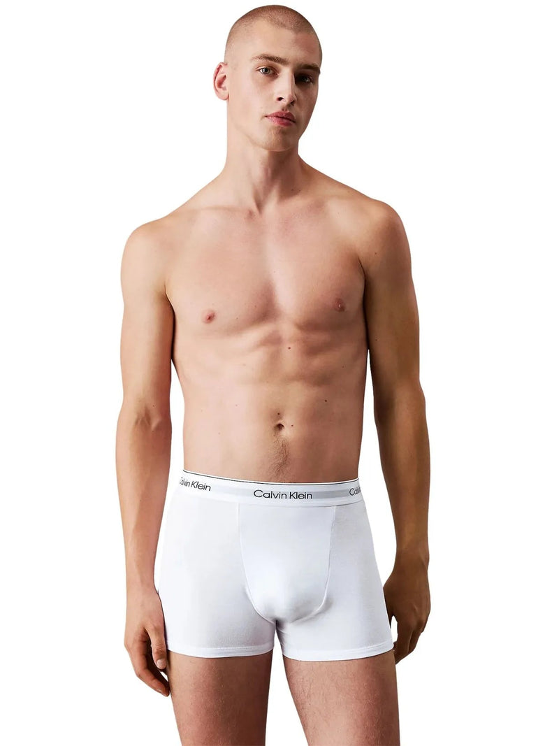 Calvin KleinTrunks 3 - pack3 - Pack Icon Cotton Stretch 'Relaxed Dart' Boxer Trunks, All WhiteBoxers & Briefs