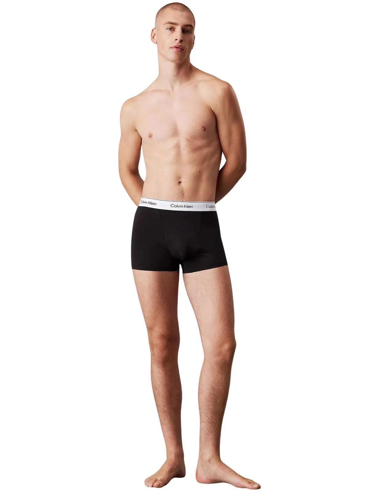 Calvin KleinTrunks 3 - pack3 - Pack Icon Cotton Stretch 'Relaxed Dart' Boxer Trunks, Black/Glacier/BluebellBoxers & Briefs