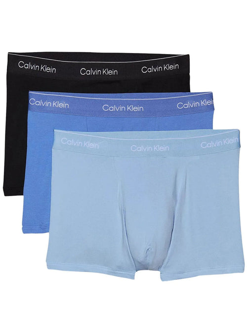 Calvin KleinTrunks 3 - pack3 - Pack Icon Cotton Stretch 'Relaxed Dart' Boxer Trunks, Black/Glacier/BluebellBoxers & Briefs