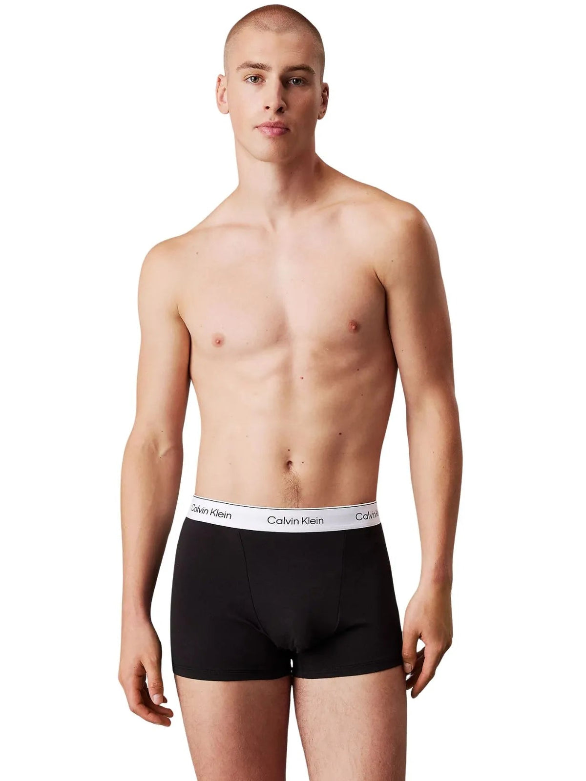 Calvin KleinTrunks 3 - pack3 - Pack Icon Cotton Stretch 'Relaxed Dart' Boxer Trunks, Black/Glacier/BluebellBoxers & Briefs
