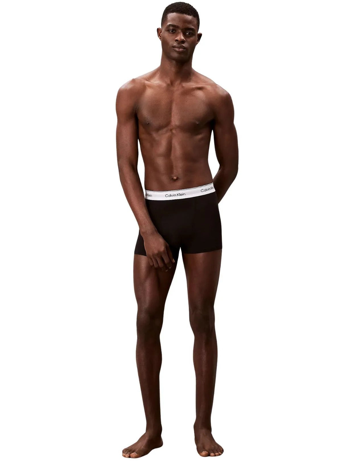 Calvin KleinTrunks 3 - pack3 - Pack Icon Cotton Stretch 'Relaxed Dart' Boxer Trunks, Black/whiteBoxers & Briefs