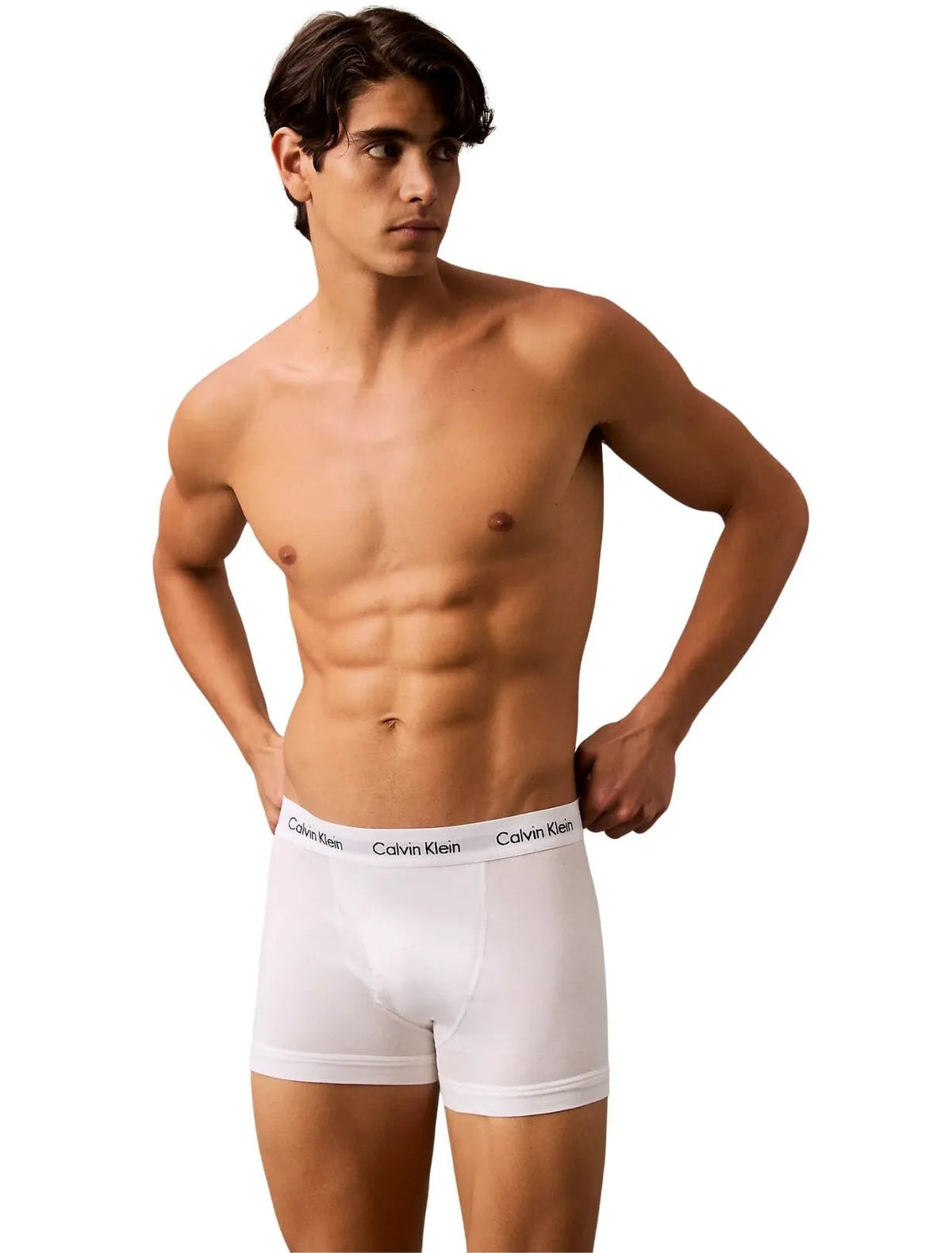 Calvin KleinTrunks 3 - pack3 - Pack Icon Cotton Stretch 'Relaxed Dart' Boxer Trunks, Black/White/GreyBoxers & Briefs