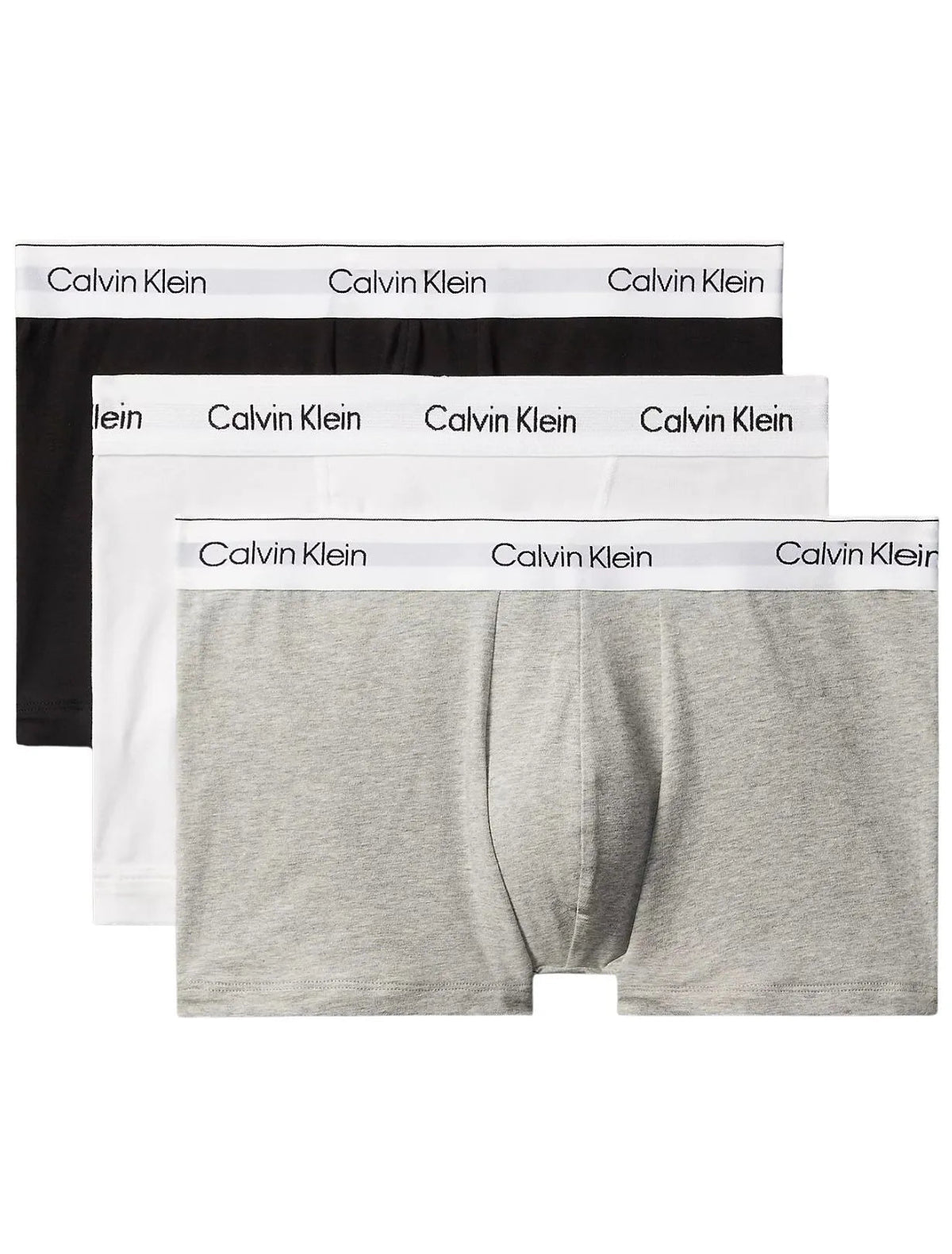 Calvin KleinTrunks 3 - pack3 - Pack Icon Cotton Stretch 'Relaxed Dart' Boxer Trunks, Black/White/GreyBoxers & Briefs