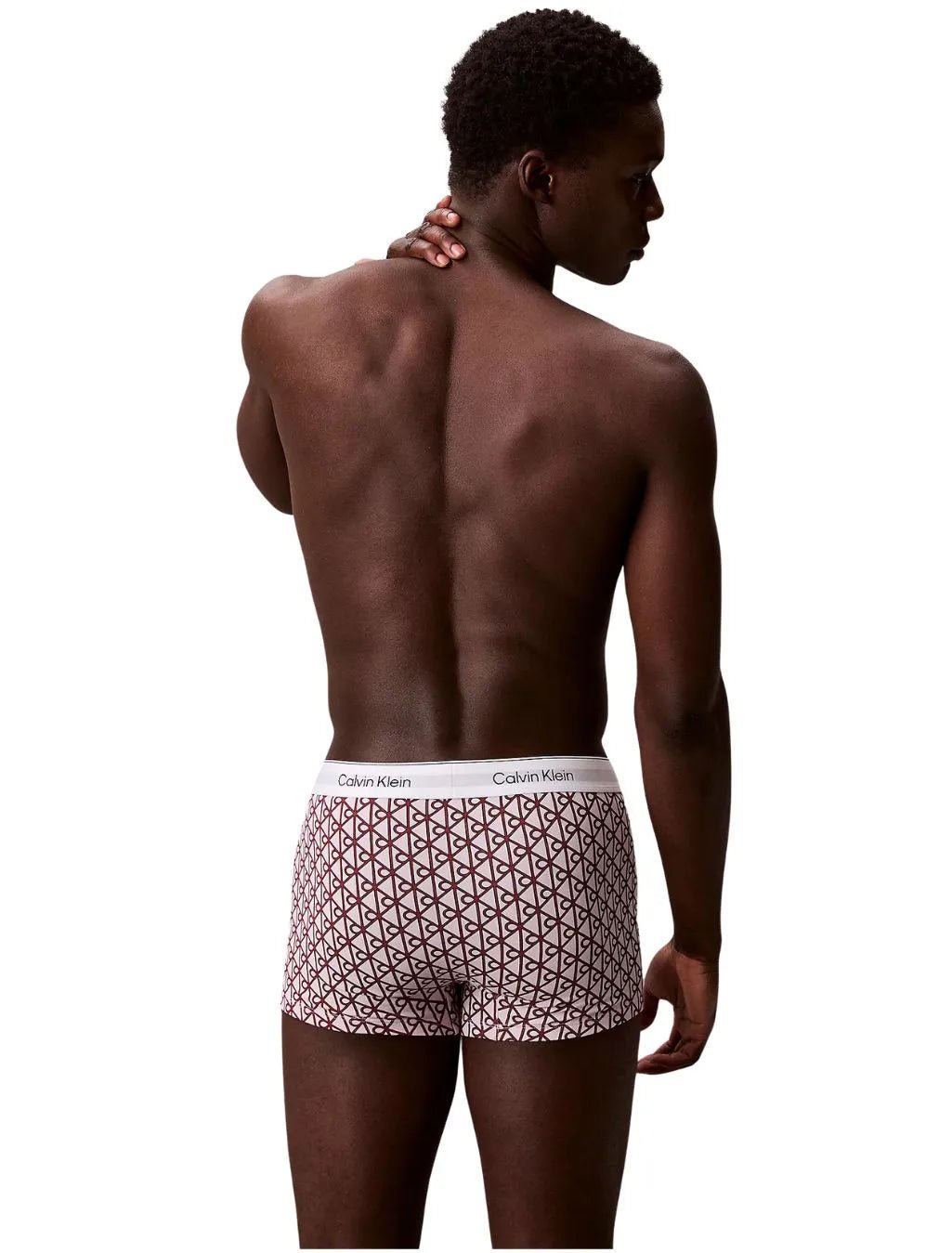 Calvin KleinTrunks 3 - pack3 - Pack Icon Cotton Stretch 'Relaxed Dart' Emblem Print Boxer Trunks, Black/PinkBoxers & Briefs