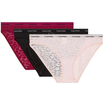 Calvin KleinBriefs 3 - pack3 - Pack Icon Lace Bikini Briefs, Beetroot/Black/PinkBoxers & Briefs