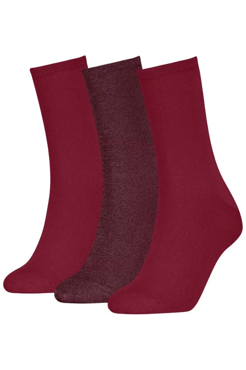 Calvin KleinSocks 3 - pack3 - Pack Lurex Stripe Women's Socks Gift Box, Berry RedBoxers & Briefs