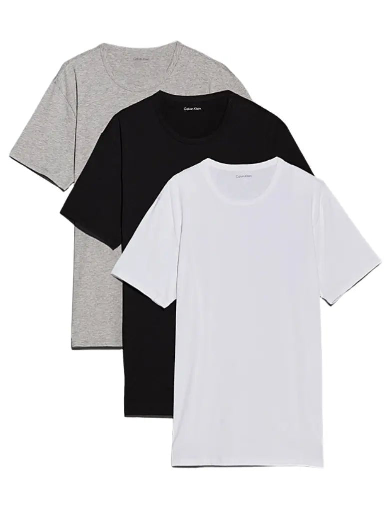 Calvin KleinT-Shirts 3 - pack3 - Pack Micro Stretch Crew - Neck T-Shirts, Black/White/GreyBoxers & Briefs